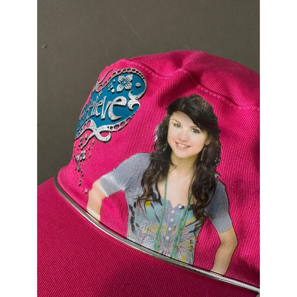 Disney Wizards of Waverly Place Hot Pink Selena Gomez Believe‎ Cadet Hat Cap